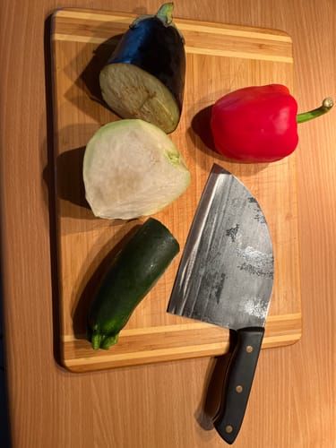 Customer photo review of Handgeschmiedetes Kochmesser - Black