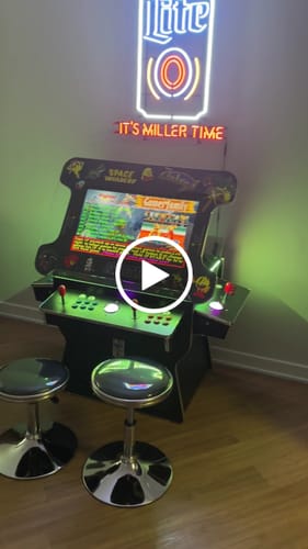 Customer video review of Cocktail Arcade Machine 4600 Games  Tilt Up Black Lift Up Retro Multi-cade Table