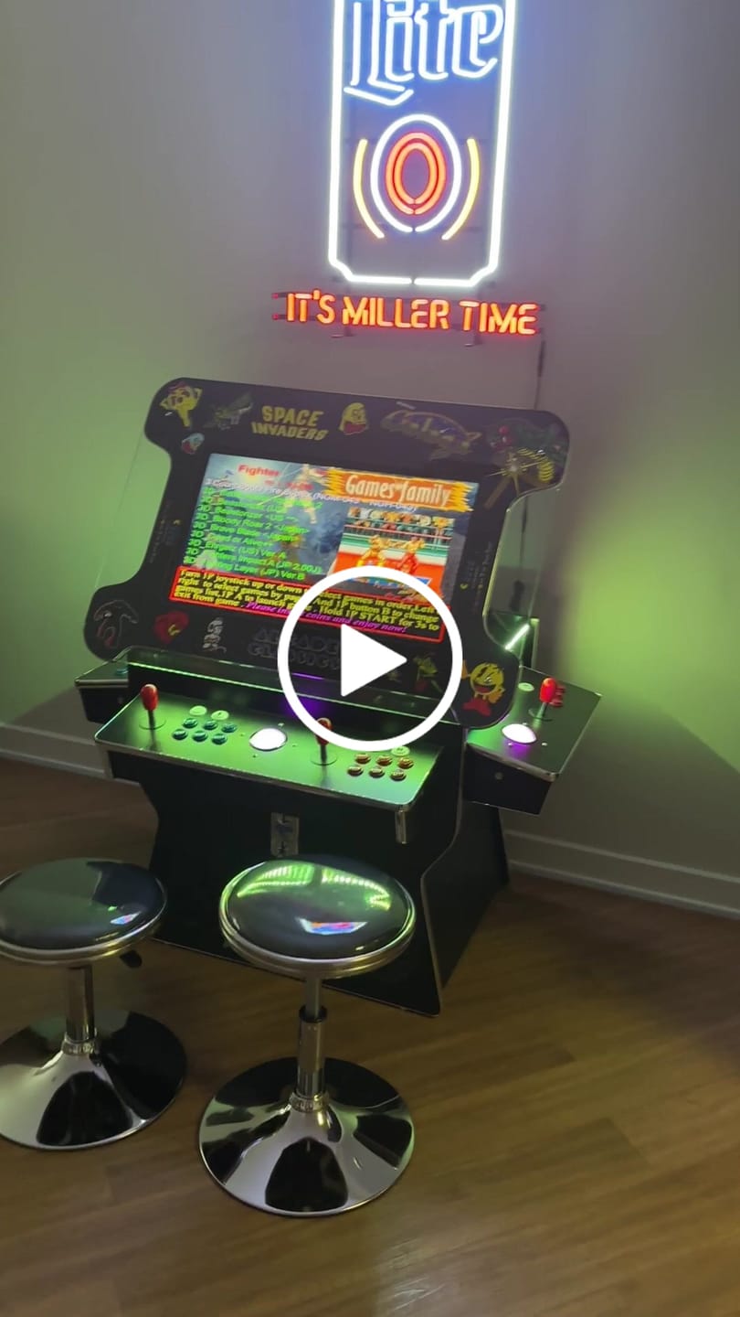Customer video review of Cocktail Arcade Machine 4600 Games  Tilt Up Black Lift Up Retro Multi-cade Table