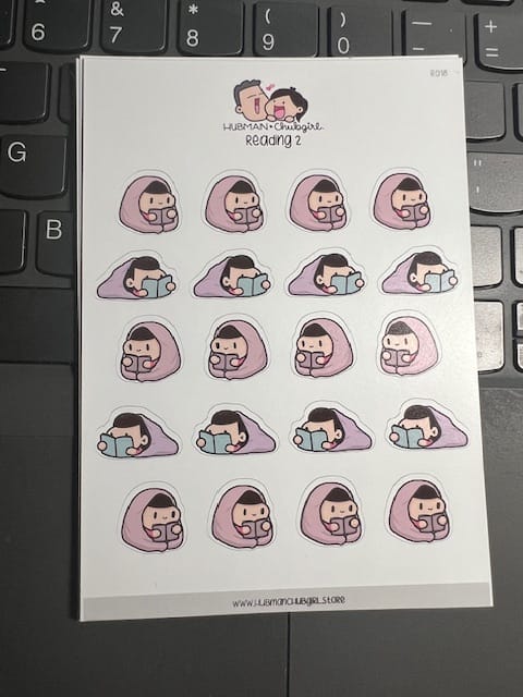 Customer photo review of Reading 2 Planner Stickers