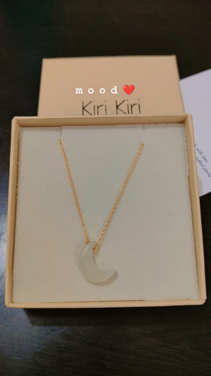 Customer photo review of adhva - White Moonstone Luna Pendant
