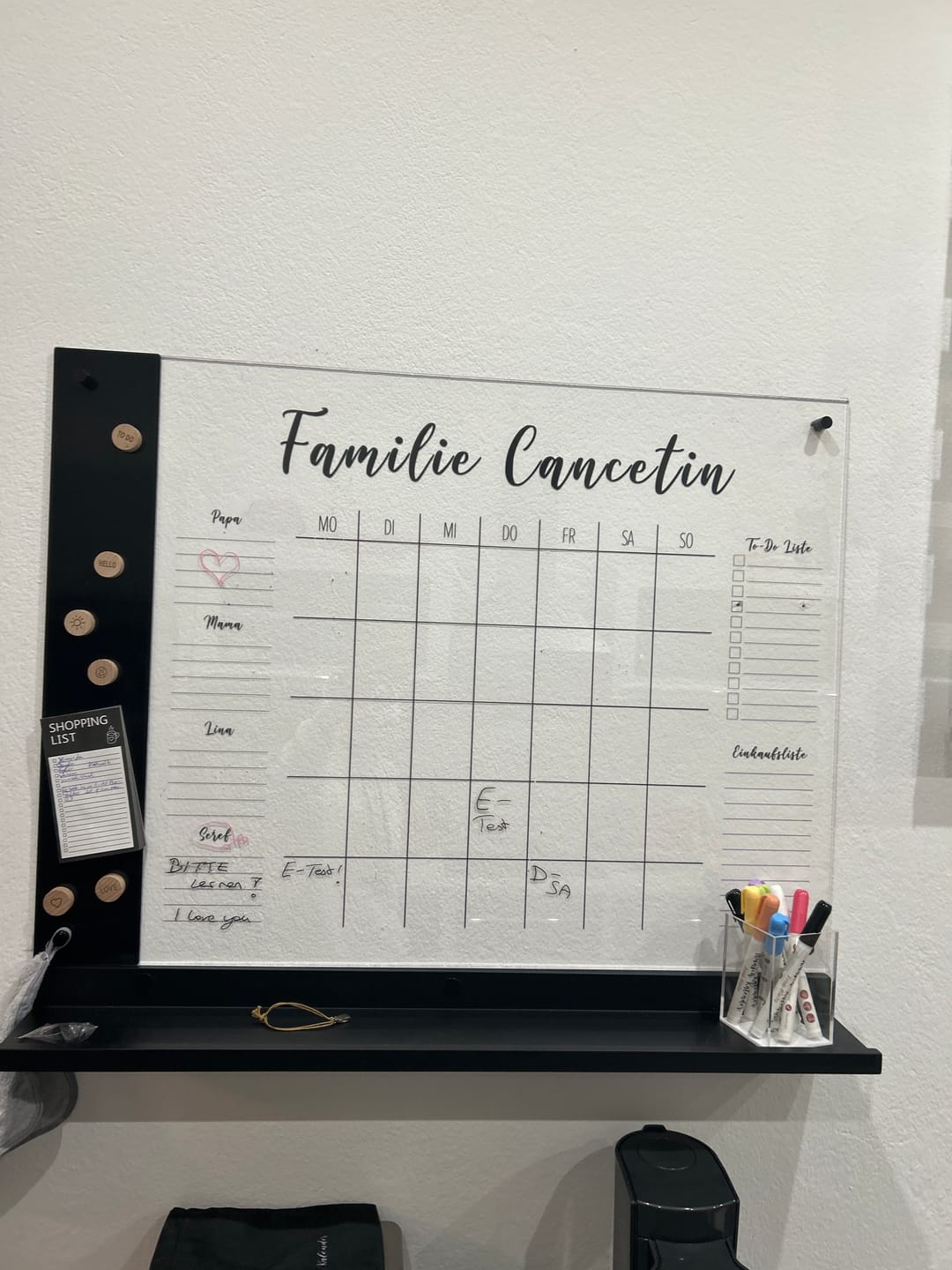 Customer photo review of Familienplaner für 4 Personen mit Magnetboard