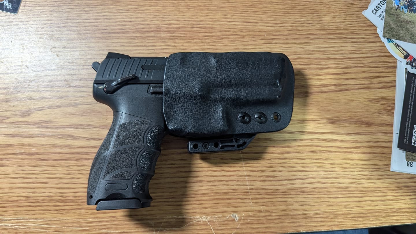 Customer photo review of Breakout 2.0 IWB Holster | Rapid Access, Complete Concealment, and All-Day Comfort.