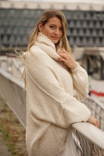 Customer photo review of Spoiled Cardigan - Creme