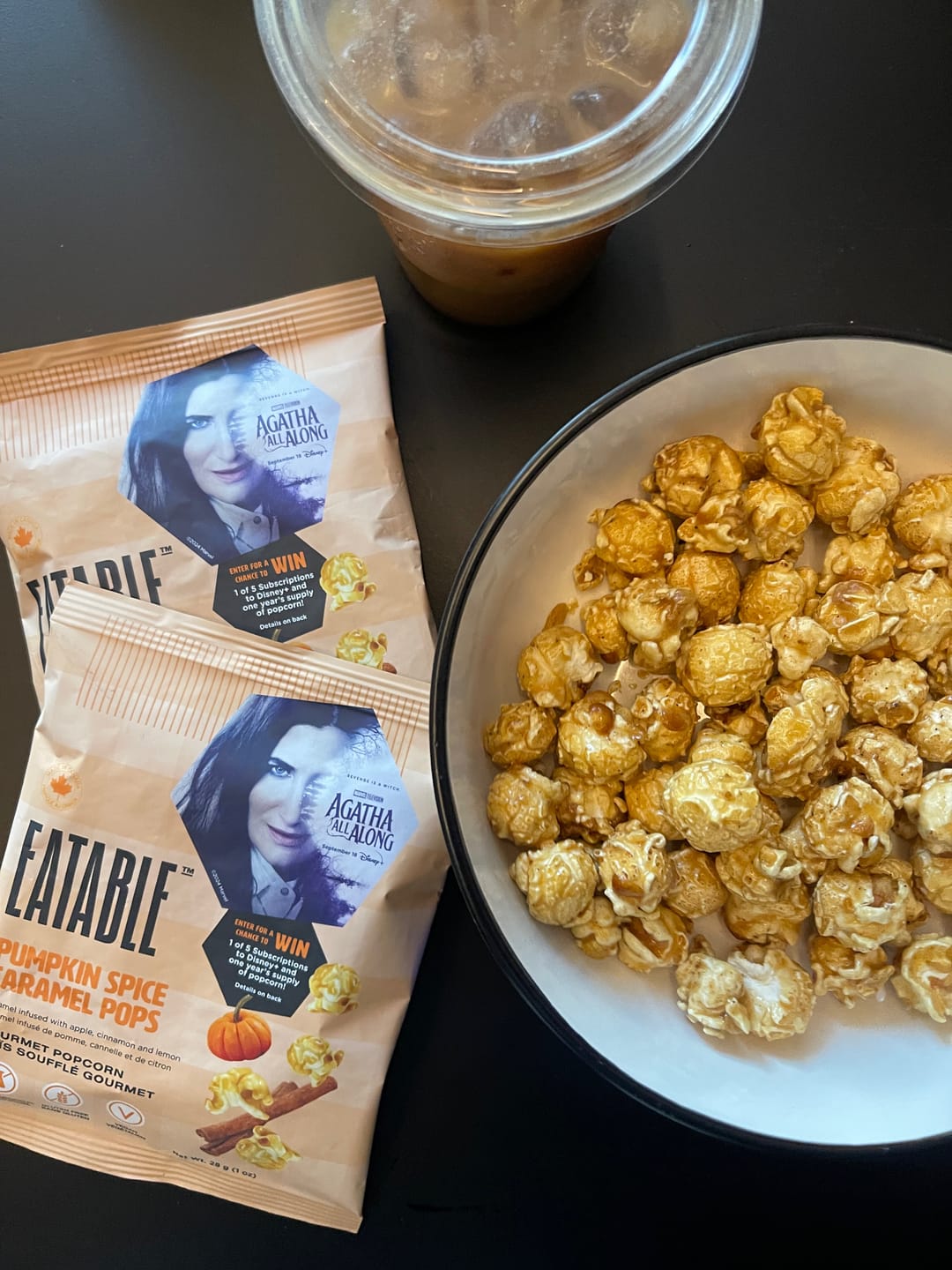Customer photo review of Pumpkin Spice Caramel Popcorn - Limited Edition inspired by Marvel Television's "Agatha All Along"