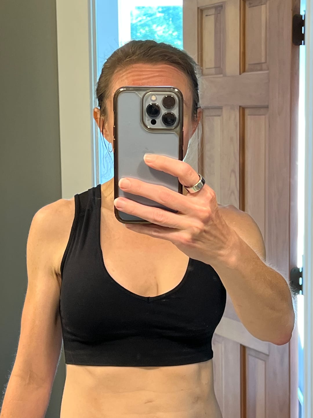 Customer photo review of AlignMe Pullover Posture Sports Bra For Women