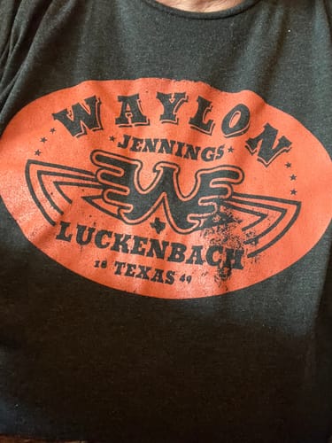 Customer photo review of LTX Waylon Jennings Mens Tee Shirt