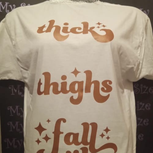 Chiquita D. review of Thick Thighs, Fall Vibes-Screen Print Transfer image 1 out of 4