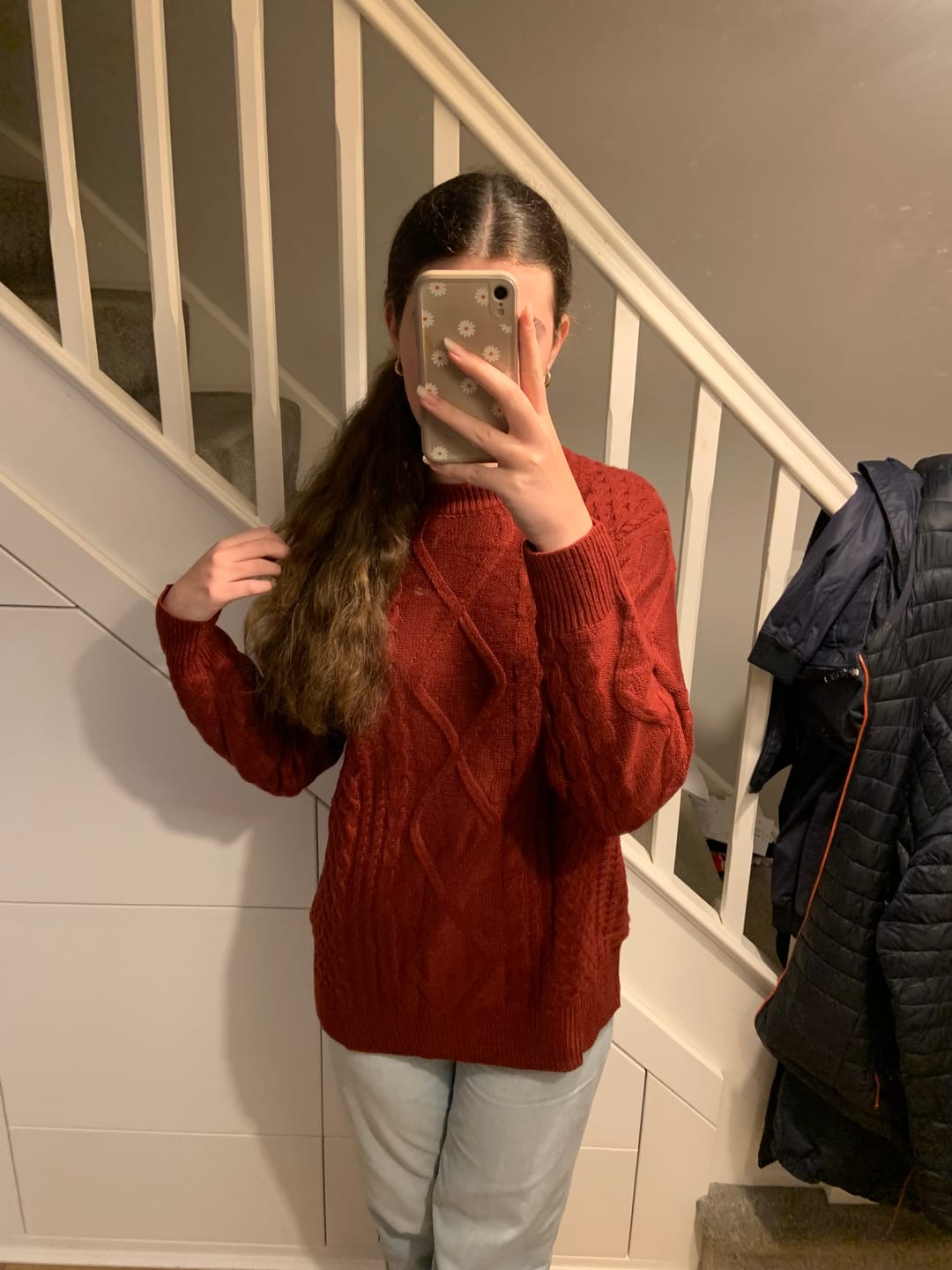 Customer photo review of Aelfric Eden Retro 90s Cable Knit Sweater