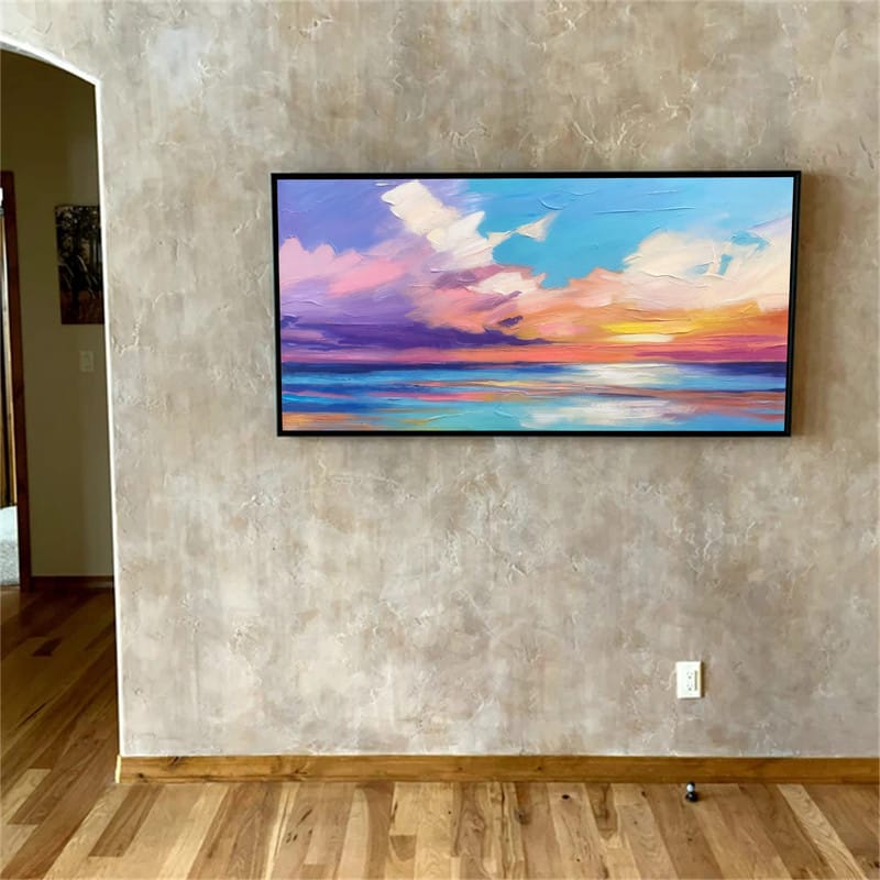 Customer photo review of Colorful Ocean Textured Painting Canvas #OP008