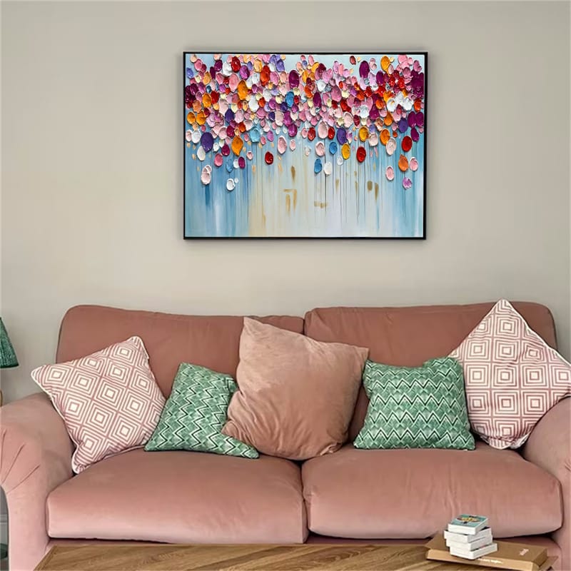 Customer photo review of Colorful Abstract Textured Painting Canvas #AT024