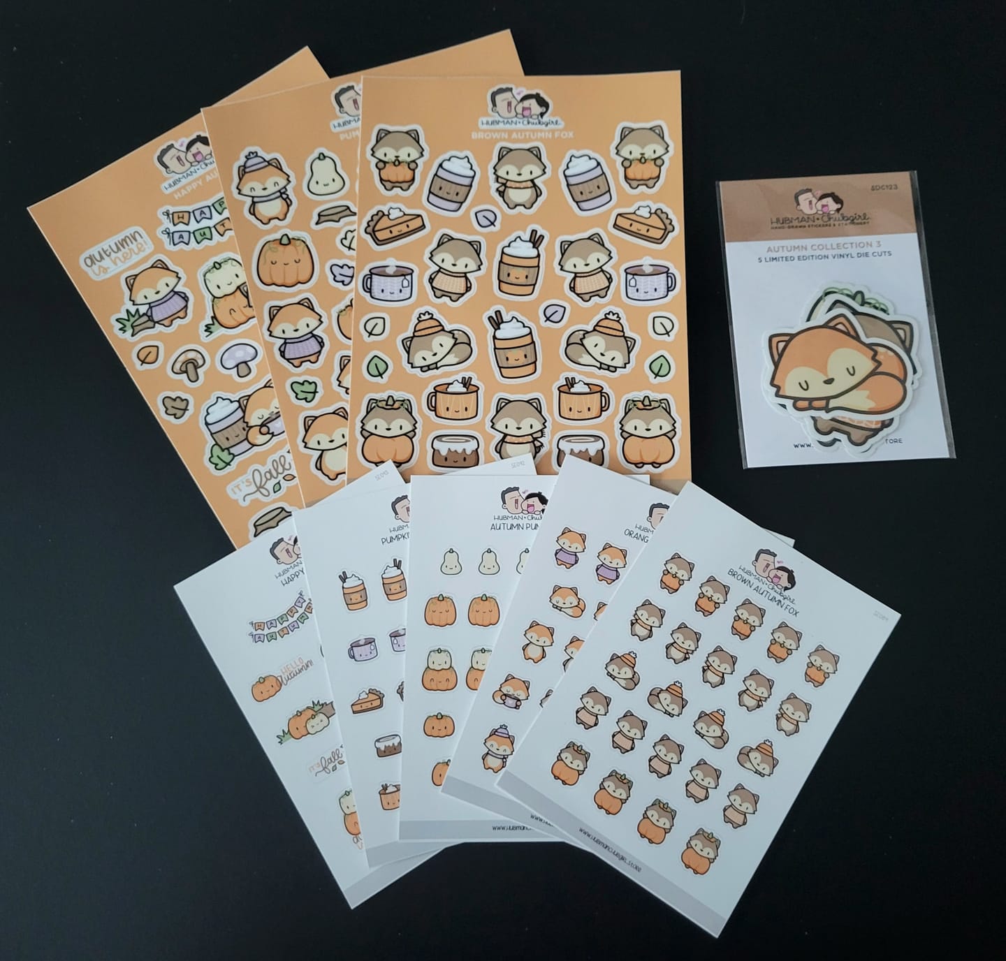 Customer photo review of Autumn Foxes Sticker Set