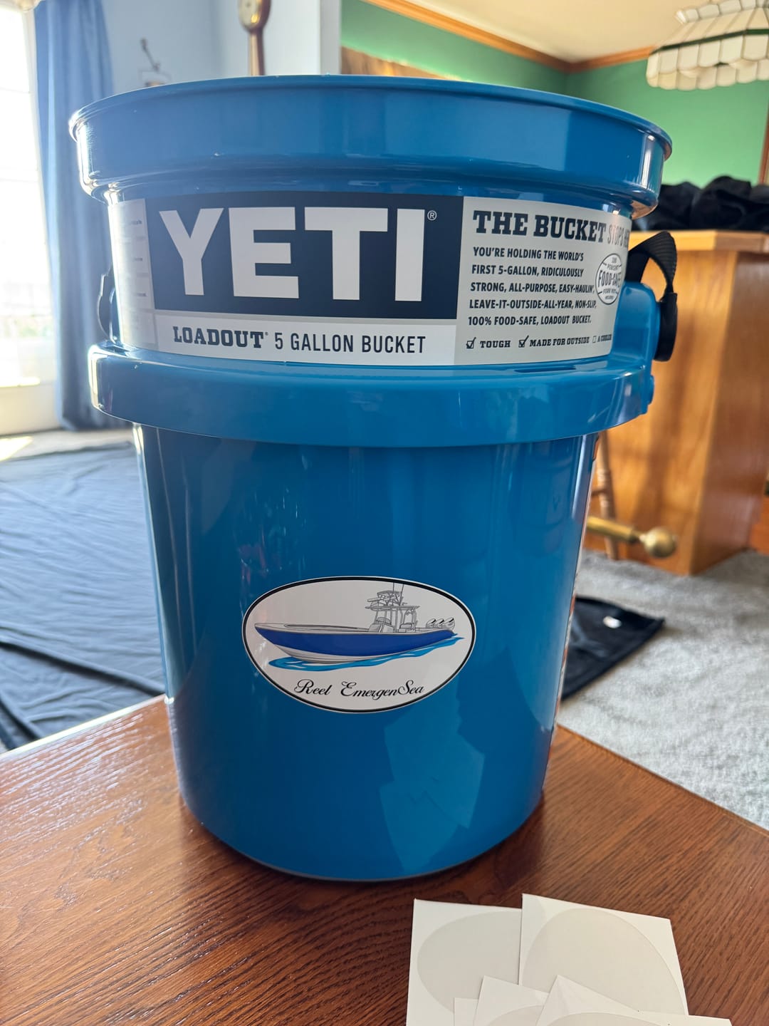 Customer photo review of Custom Oval Boat Stickers