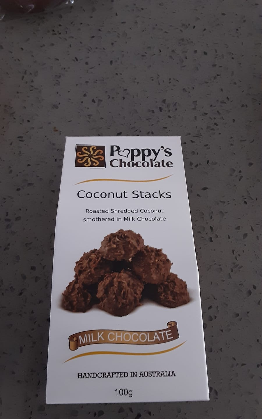 Customer photo review of Milk Chocolate Coconut Stacks 100g