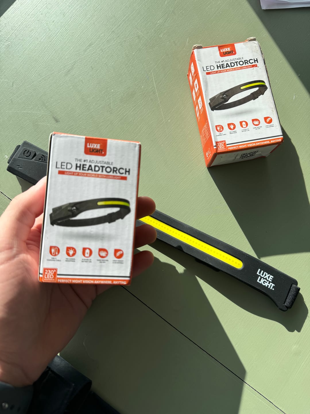 Customer photo review of LuxeLight LED Headtorch (FREE CASE)
