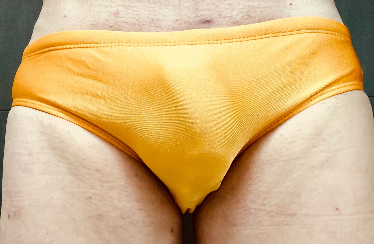 Customer photo review of Men Sexy Pouch Solid Bikini Swim Briefs