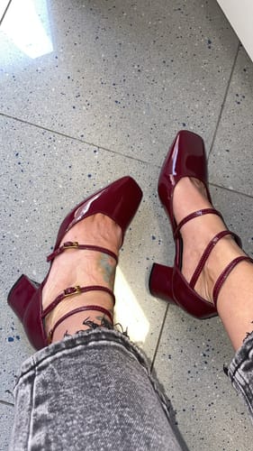 Customer photo review of Scarpe a ballerina lucide con tacco - Vinaccio