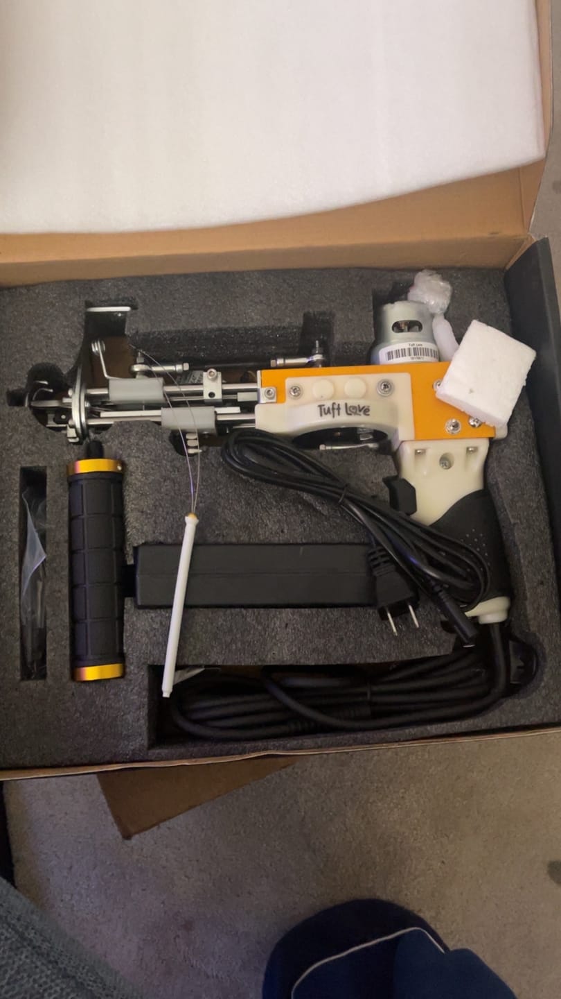 Customer photo review of The Spider — Cut & Loop Pile Tufting Machine