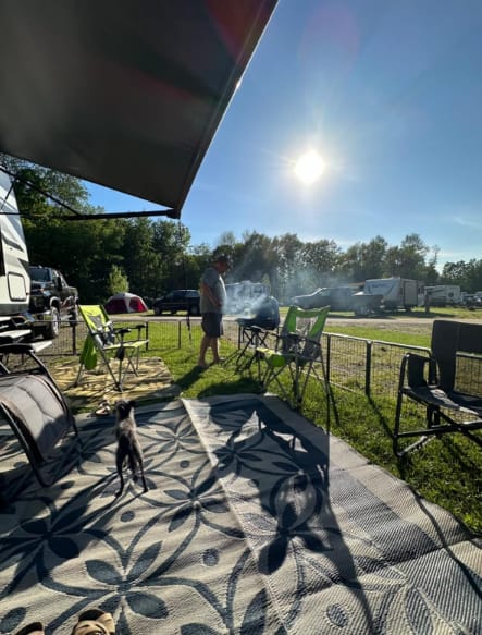 Customer photo review of Instant Dog Playpen for RV Trips