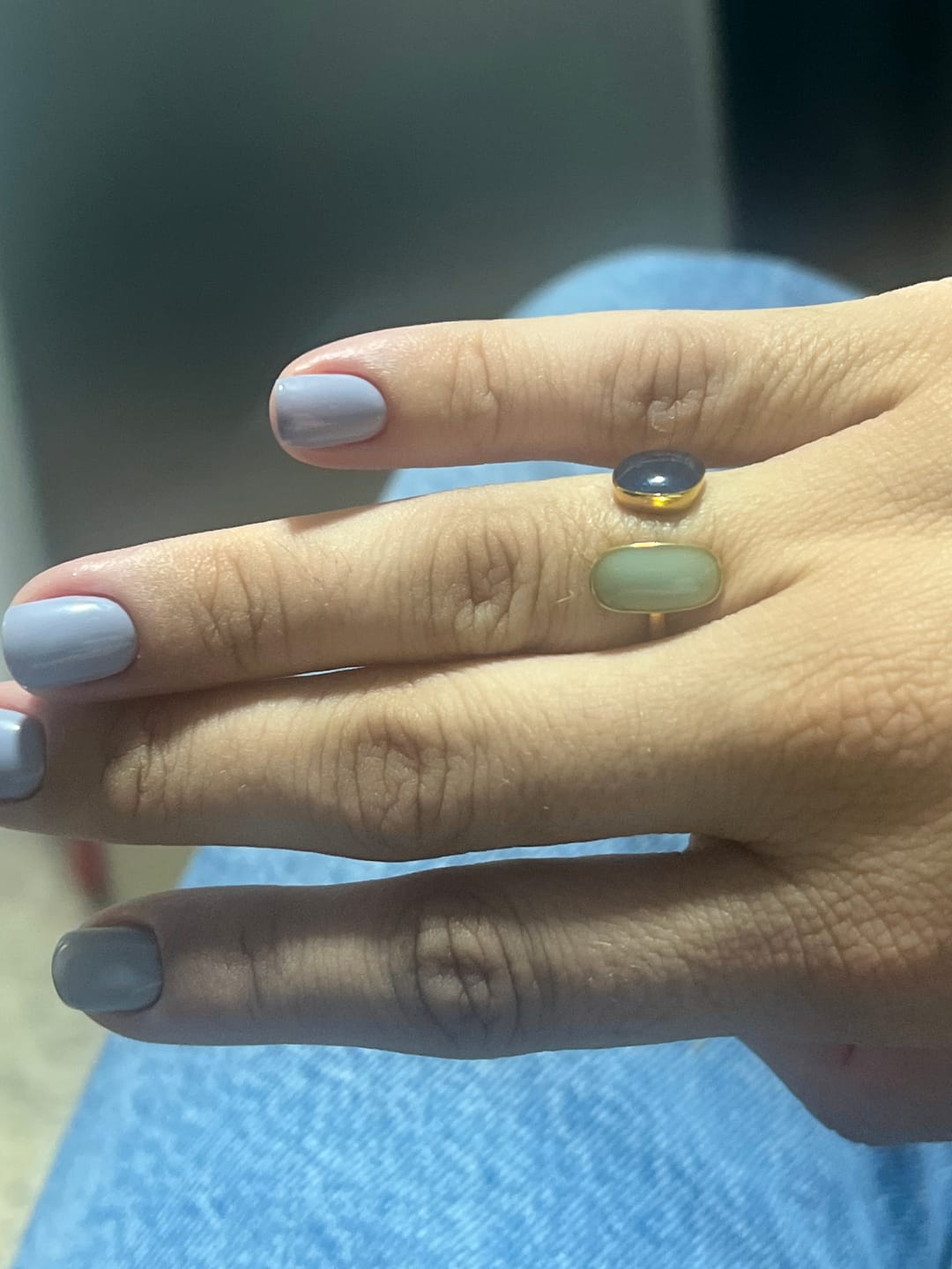 Customer photo review of Aquamarine Wrap Ring