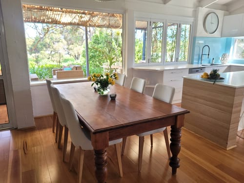 Customer photo review of Ethan Leatherette Dining Chair in Oak/White