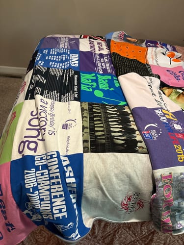 T-shirt quilt featuring ramas, marching band by Sharon from NC