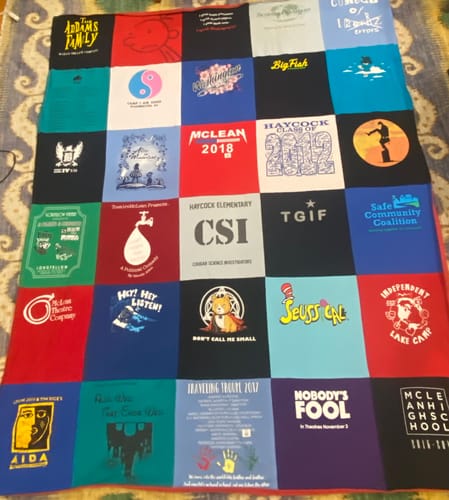 Customer photo review of Classic T-Shirt Blanket