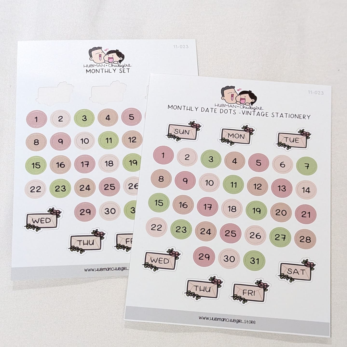 Customer photo review of Monthly Set - Vintage Stationery Planner Stickers