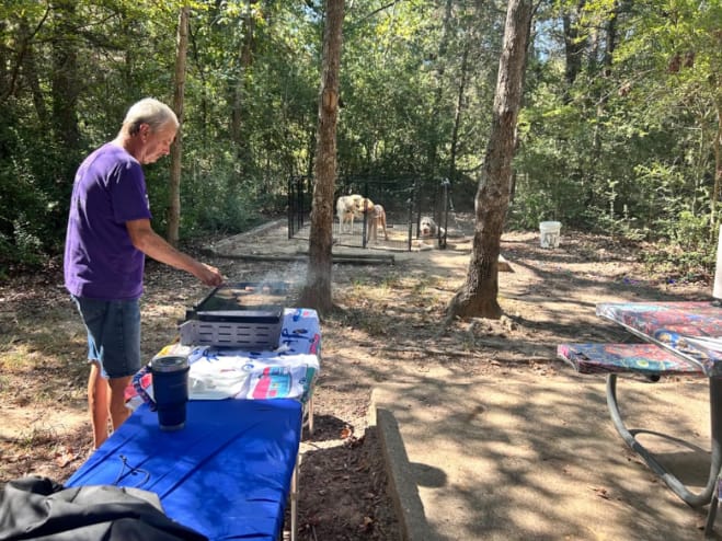 Customer photo review of Instant Dog Playpen for RV Trips