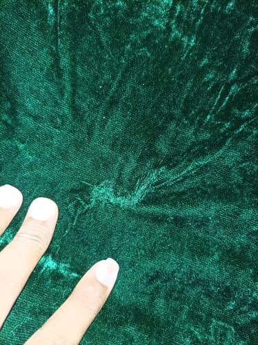 Customer photo review of Emerald Elegance: A Velvet Poshak adorned with Gilded Grandeur(Semi stich)