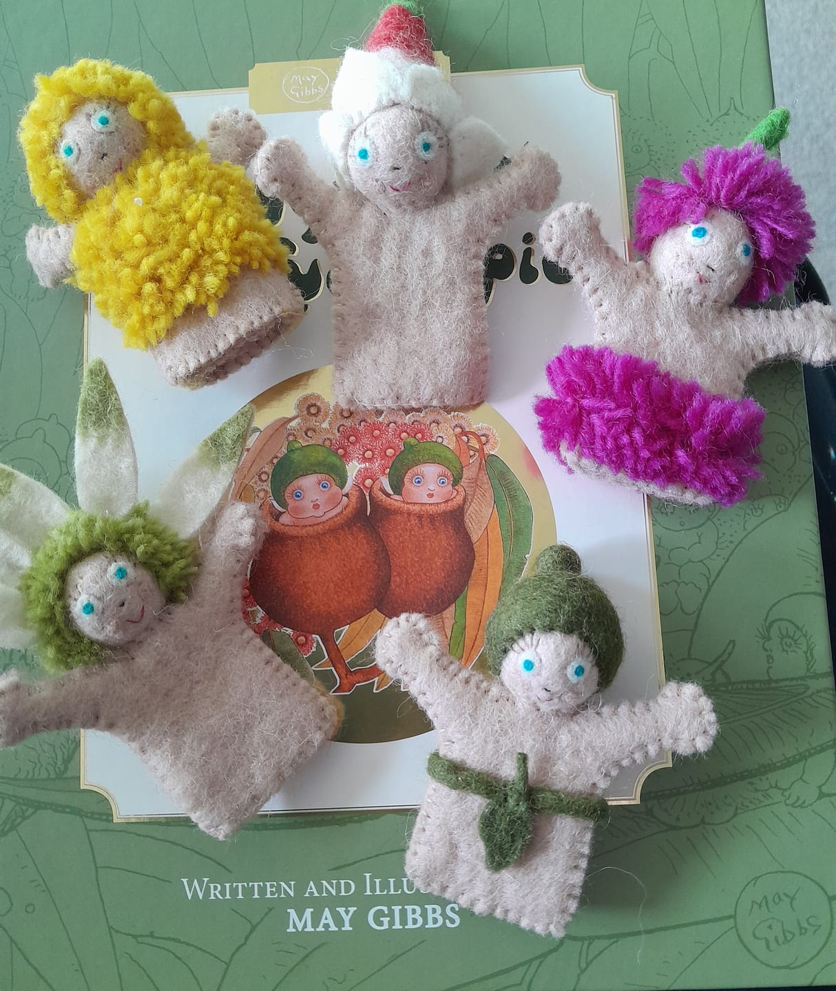 Customer photo review of May Gibbs x Tara Treasures  - Bush Babies Finger Puppets Set