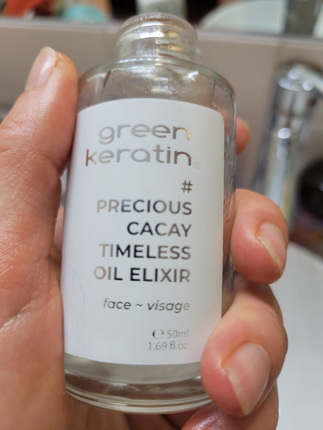 Customer photo review of Precious Cacay Timeless Elixir Nourrissant pour le Visage