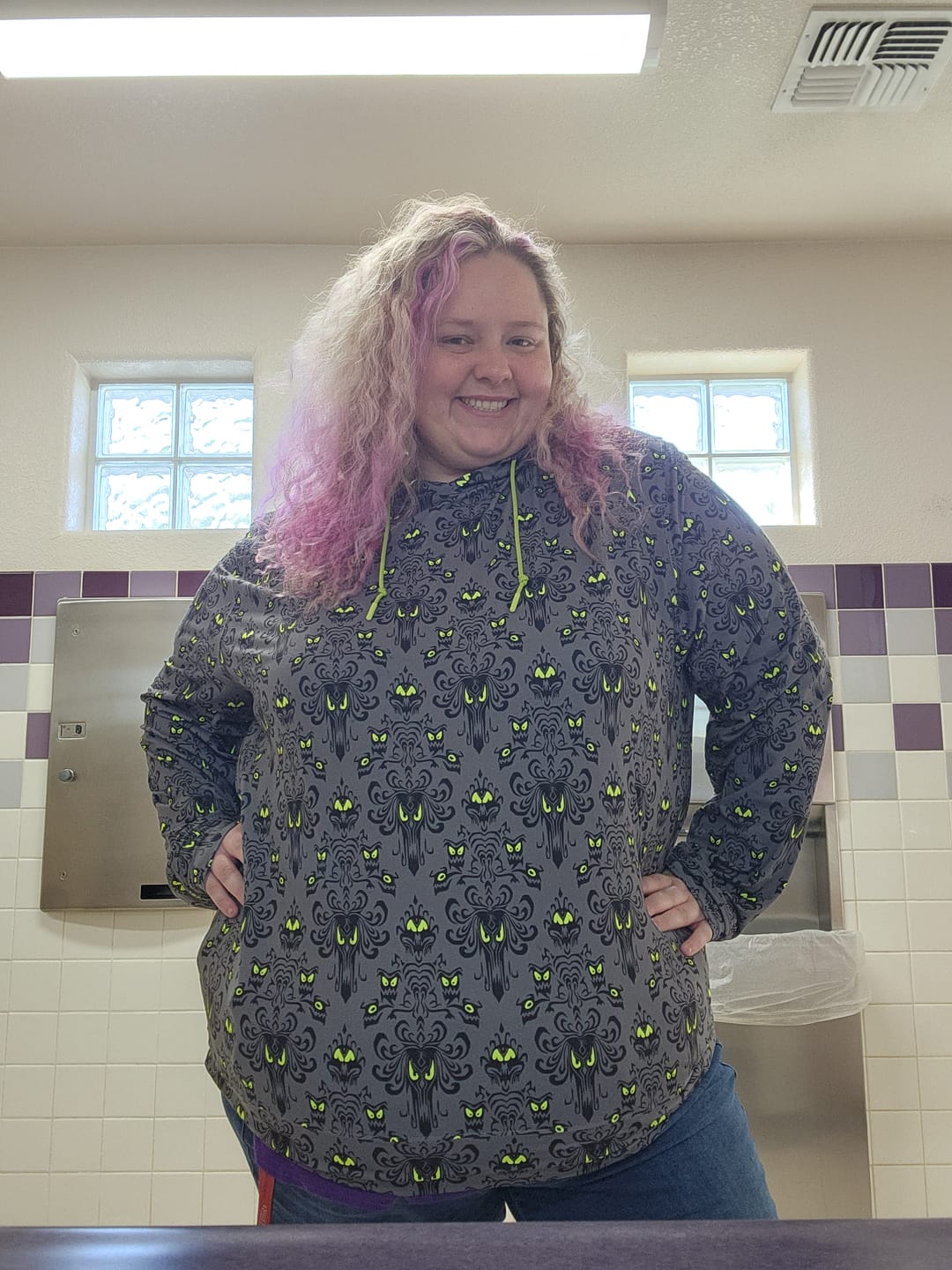 Customer photo review of Disney’s Haunted Mansion "Wall Creeps" – Performance Hoodie