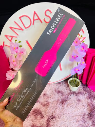 Customer photo review of 2 en 1 Hair Straightener Dryer Plancha Para Cabello Húmedo y Seco.