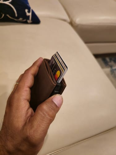 Customer photo review of Defender RFID Protected Wallet Cardholder - Brown