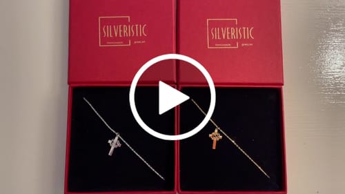 Customer video review of Monogram Cross Necklace
