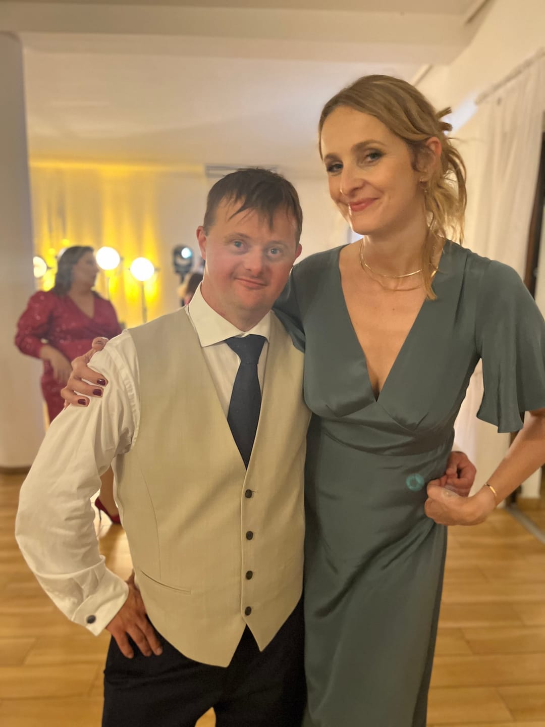 Customer photo review of Coralie Silk Dress
