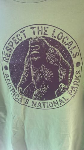 Customer photo review of Respect The Locals Bigfoot Tee