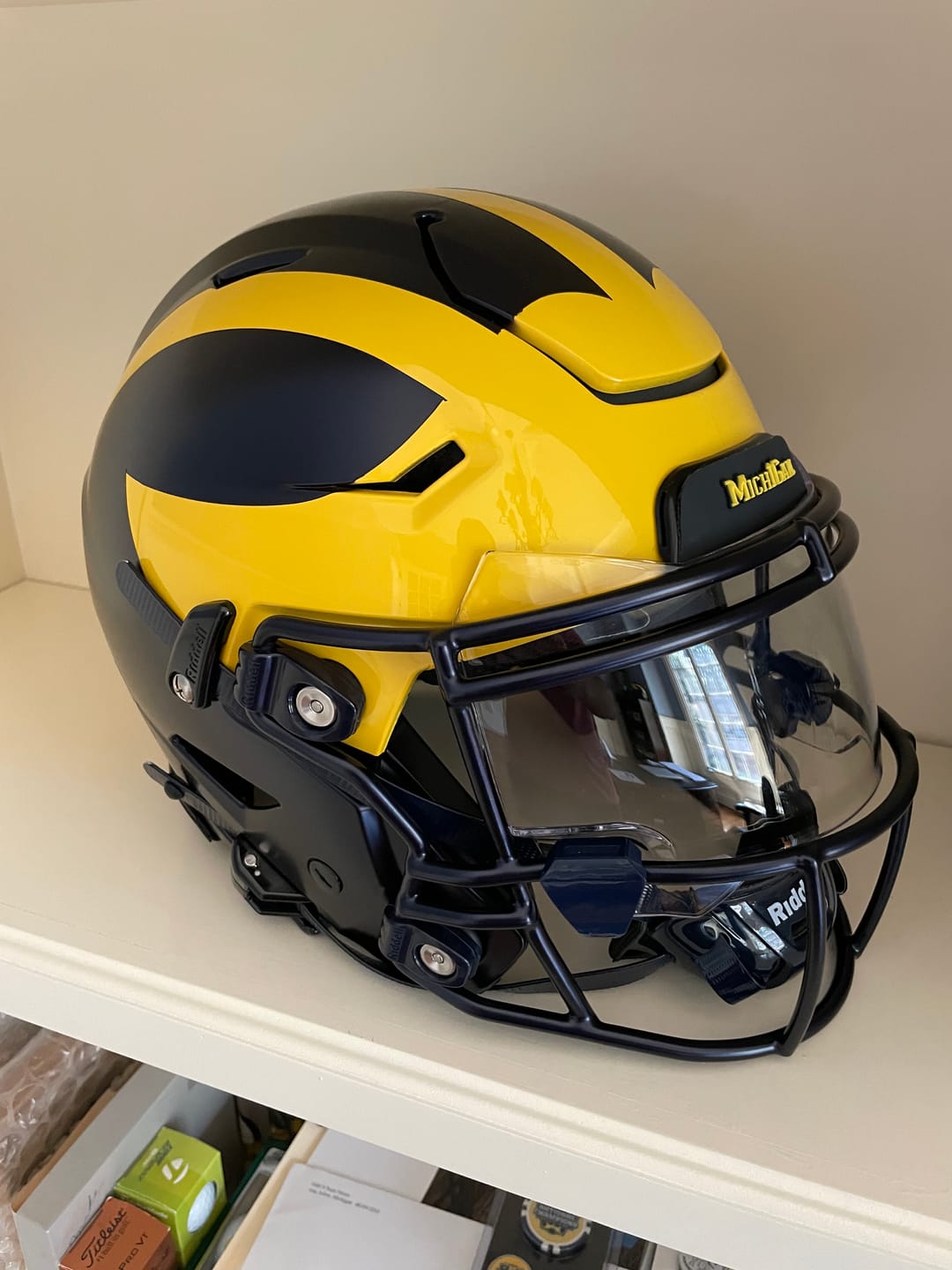 Customer photo review of Michigan Wolverines Riddell SpeedFlex Authentic Football Helmet