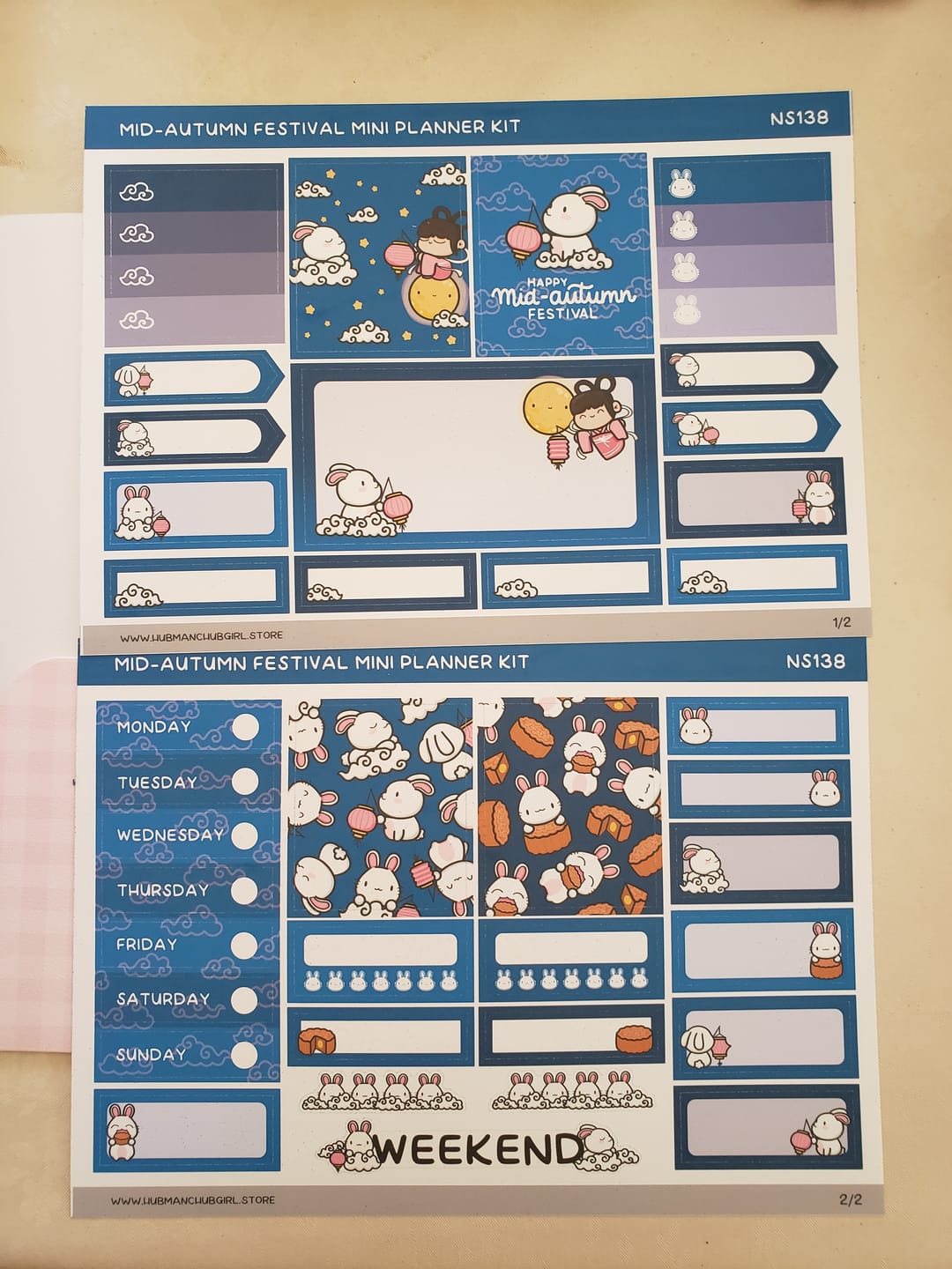 Customer photo review of Mid-Autumn Festival Mini Planner Kit (Set of 2)