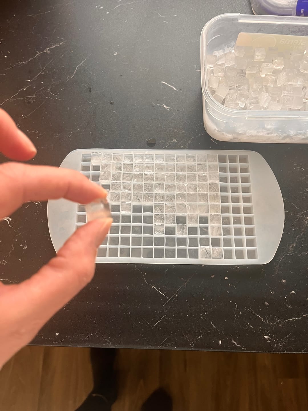 Customer photo review of Mini Ice Cube Tray