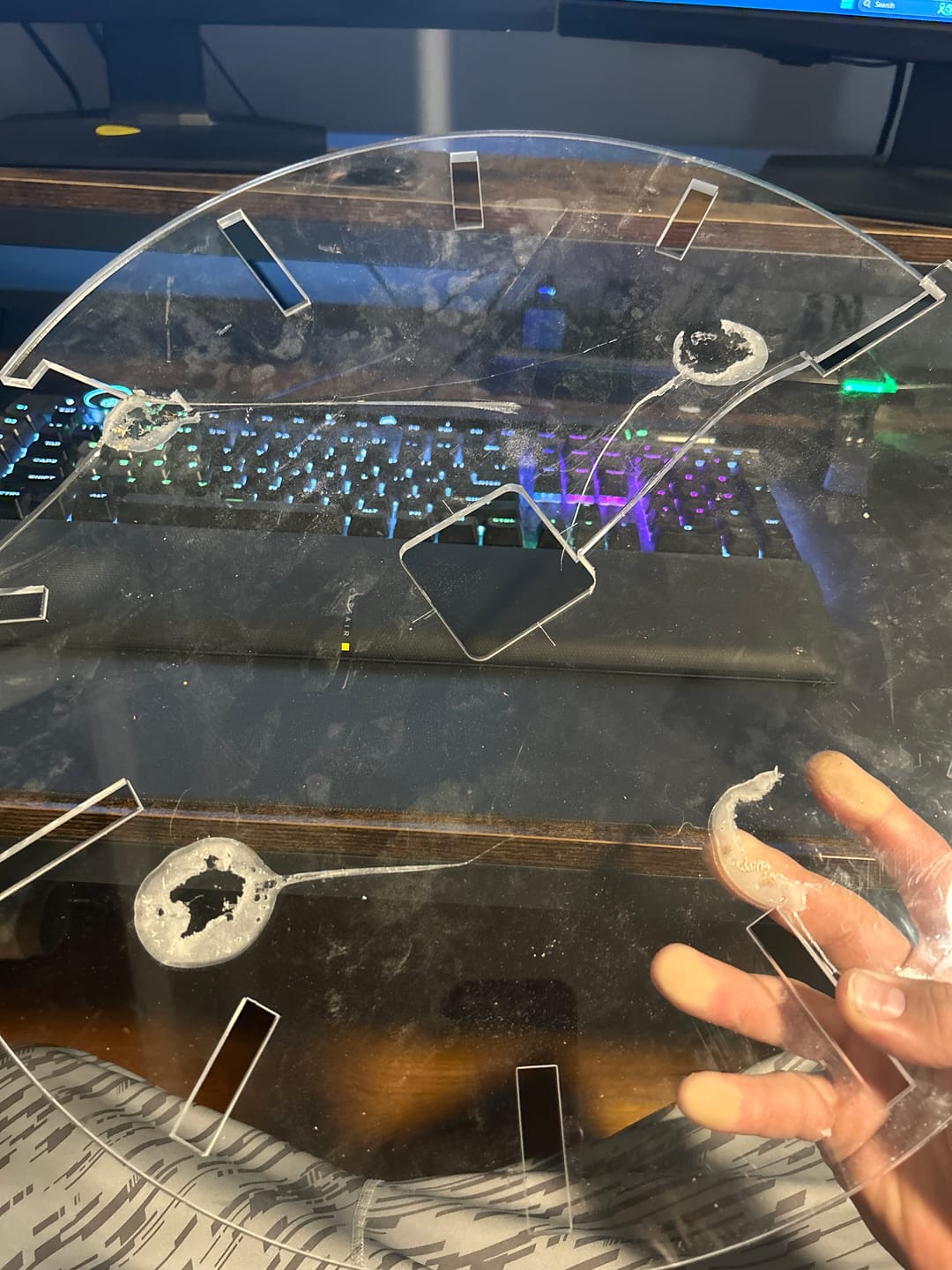 Customer photo review of 18" Circle + Clock Dials Style 2 Acrylic Router Template
