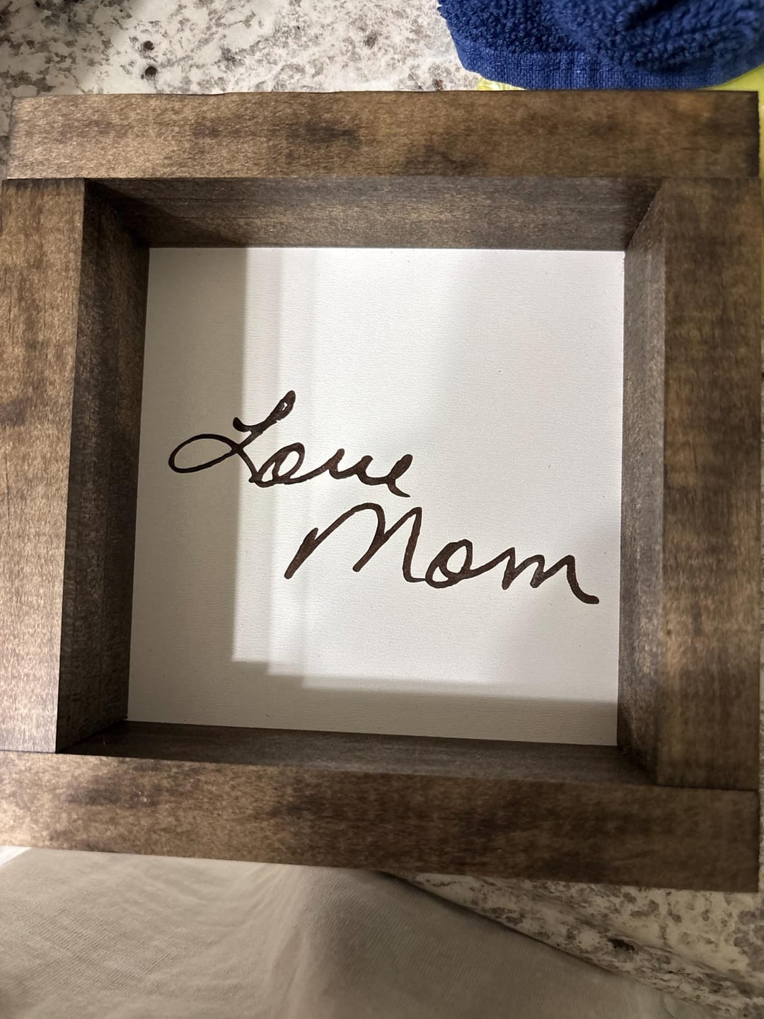 Customer photo review of Custom Handwriting Sign - Memorial Keepsake