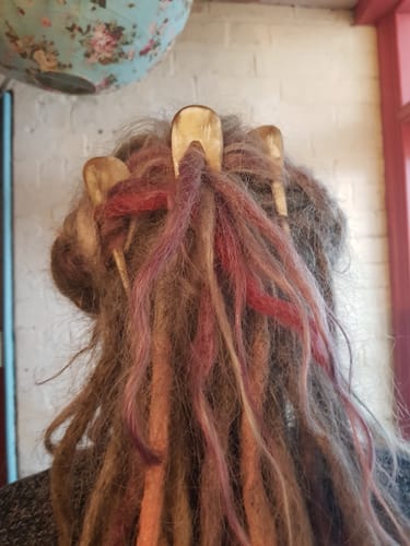 Customer photo review of French Hair Pin, Chignon of Horn