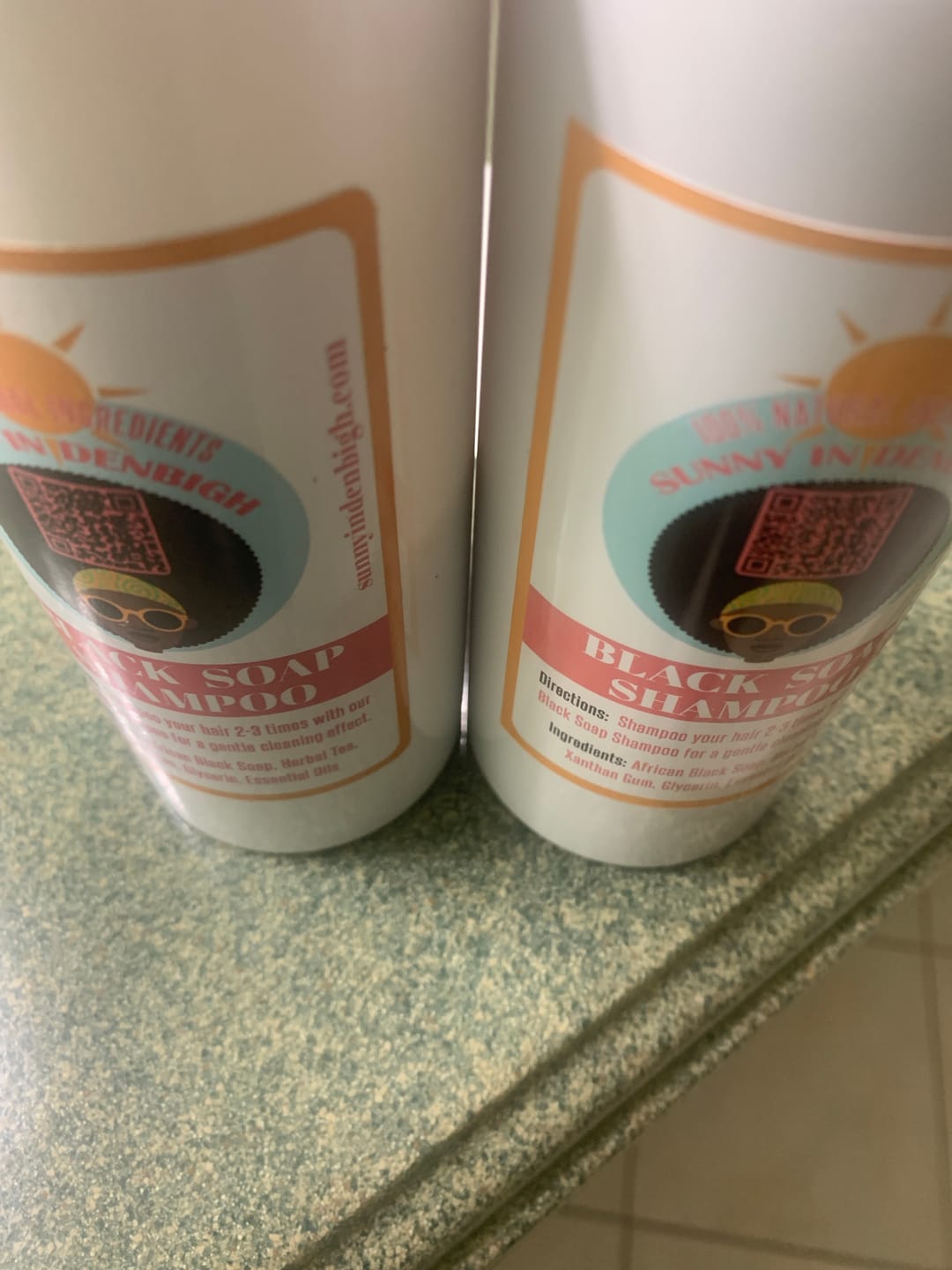 Customer photo review of Black Soap Shampoo