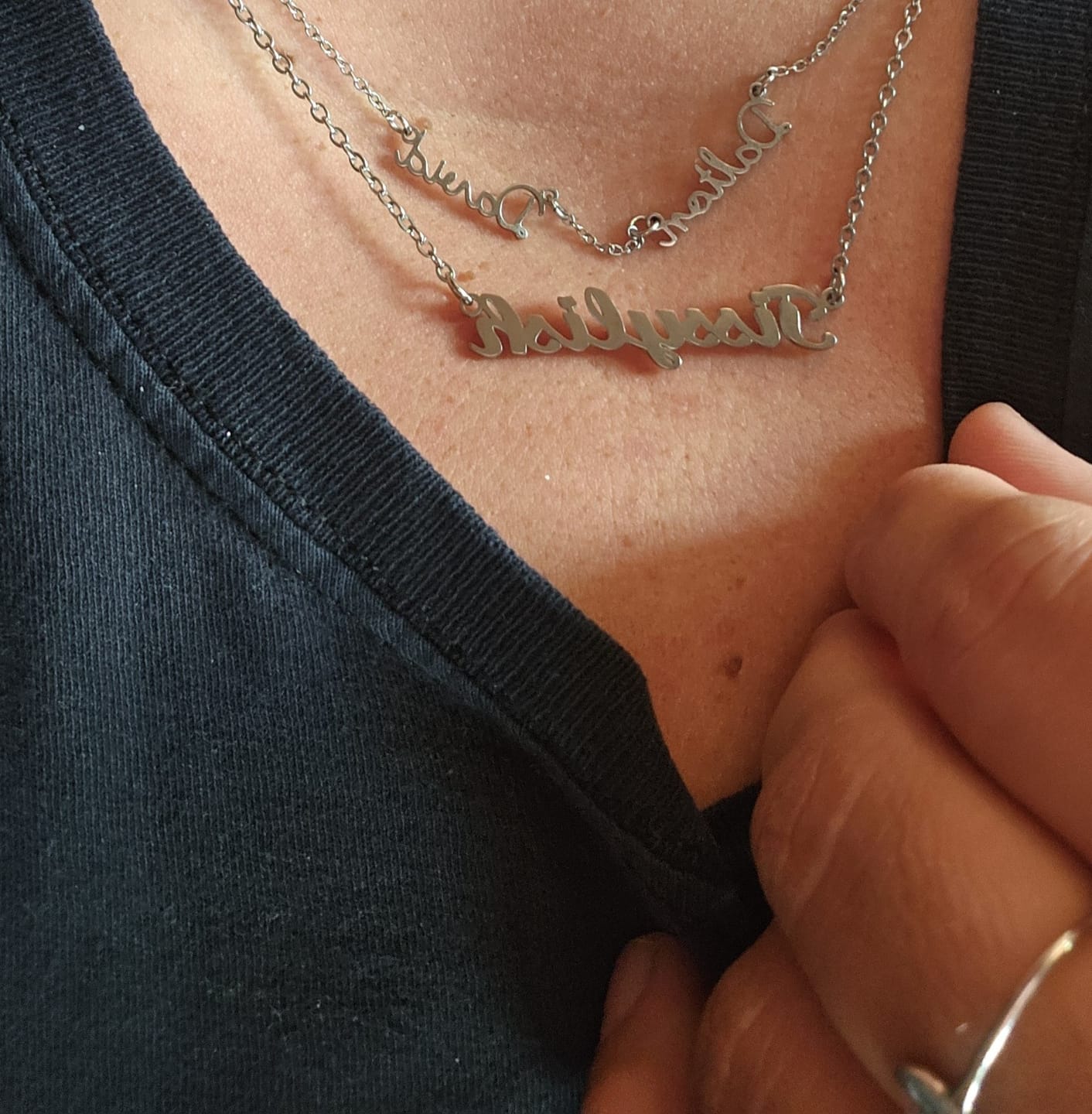 Customer photo review of Personalized Original Name Necklace