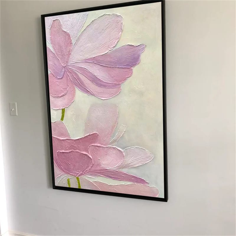 Customer photo review of Flower Textured Painting Canvas #FP001