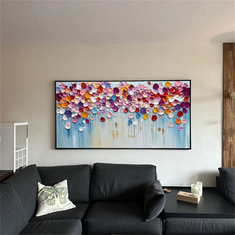 Customer photo review of Colorful Abstract Textured Painting Canvas #AT024