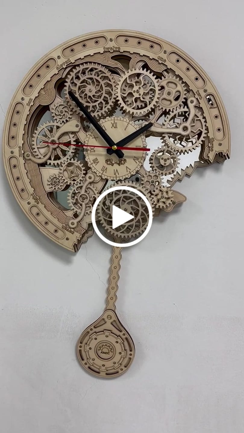 Customer video review of Gear Clock 3D Wooden Puzzle