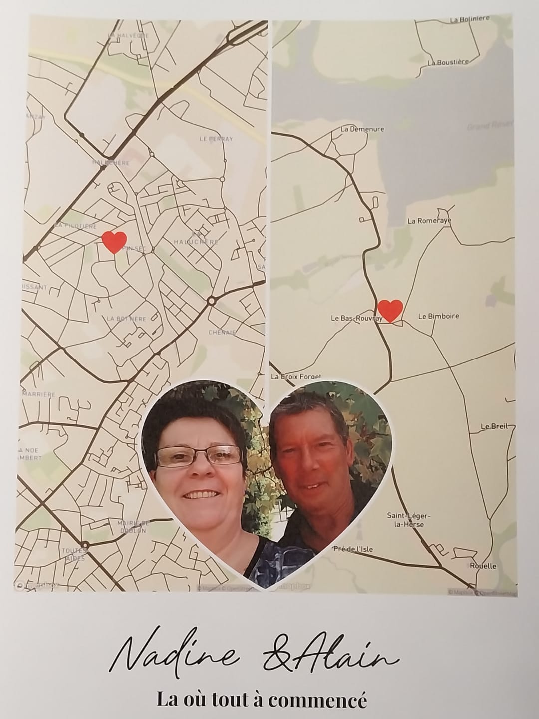 Customer photo review of L'amour à distance - Affiche Personnalisée